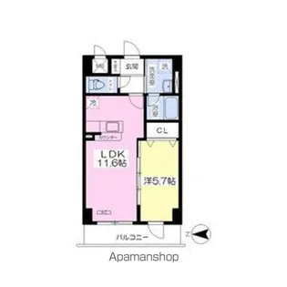 CASA LA VERDE【4階】の間取り