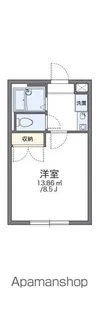 レオパレス長者【107号室】の間取り