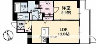 ザ ヘリテージ野上【102号室】の間取り