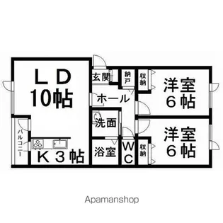 プライムハウスⅠ【2階】の間取り