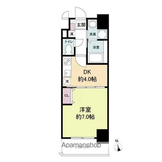 イクスコート大津駅前【8階】の間取り