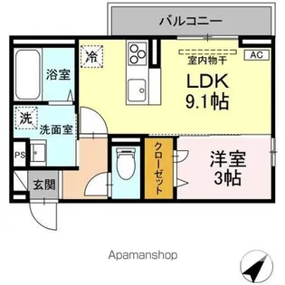 レスア柏崎I【3階】の間取り