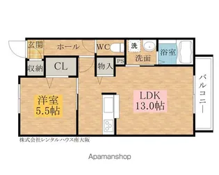 シャーメゾンMOMO【206号室】の間取り
