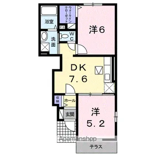 サニーハイツ・キド Ⅱ【1階】の間取り