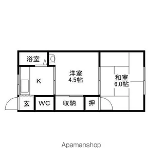 勝見荘【2階】の間取り