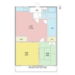 ボンアーデル壱番館【4階】の間取り