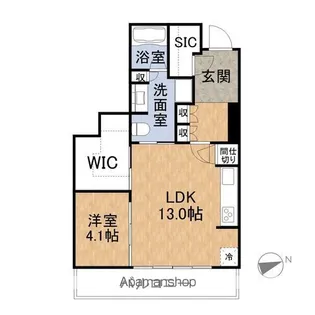 シンフォニアタワーコート福井【805号室】の間取り