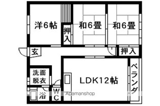 第二大松コーポ【102号室】の間取り
