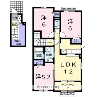 リブレ常盤台A【2階】の間取り