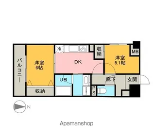 トロワフレール【4階】の間取り