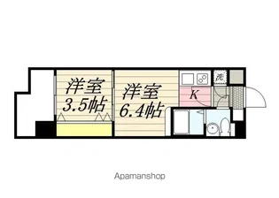 NO.55 WES−PROJECT55博多【6階】の間取り