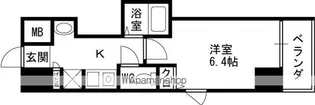プロシード大阪梅田ポーション【6階】の間取り
