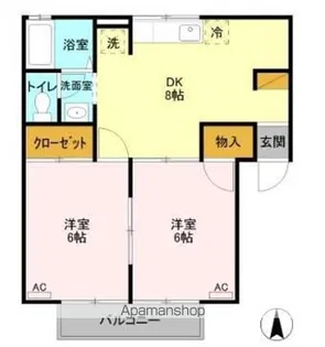 セジュール藤塚 A【2階】の間取り