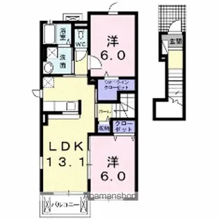 ワンピース【2階】の間取り