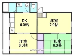 高越マンション【2階】の間取り
