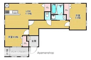 ZIP OHORI SOUTH【4階】の間取り
