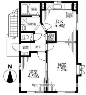 東京都杉並区下井草5丁目【アパート】の間取り