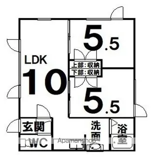 ノースパレスV【2階】の間取り