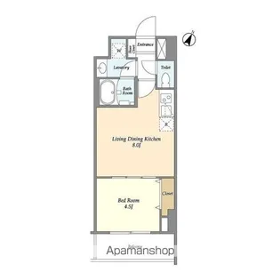 LA PERLA岩本町【5階】の間取り