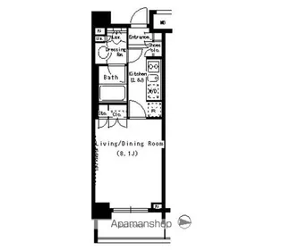 パークアクシス浜松町【9階】の間取り