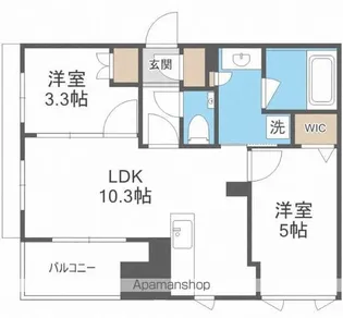 ブラントン薬院【13階】の間取り