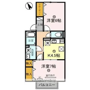 ブリーズ【102号室】の間取り