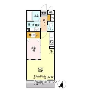 エスポワール八汐【1階】の間取り