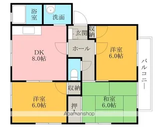 サンプライム阪南【2階】の間取り