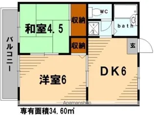 友野ハイツ【201号室】の間取り