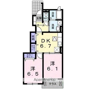 バレリアン Ⅰ【1階】の間取り