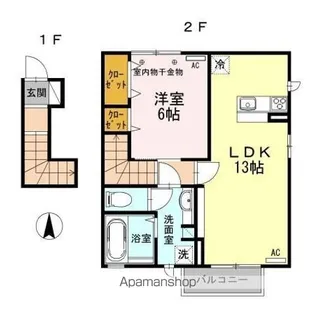 TMフォンテーヌ【2階】の間取り