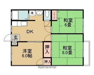 サンシティ武田№2【1階】の間取り