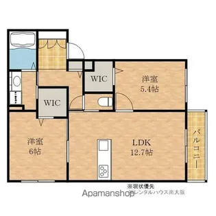 シャーメゾンシャルム磯上【2階】の間取り