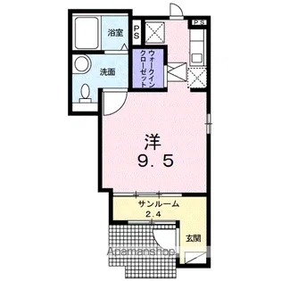 カーサプラシード Ⅲ【1階】の間取り