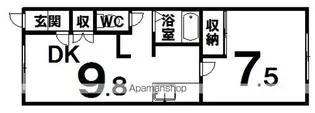 ハウスポケットⅡ【103号室】の間取り