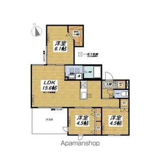 ベル フルール【1階】の間取り