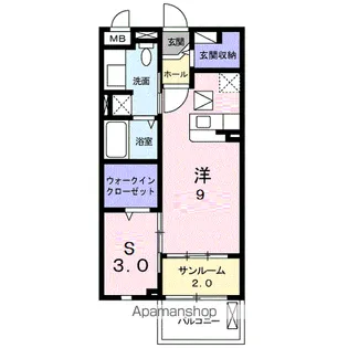 インター・ノースB【1階】の間取り