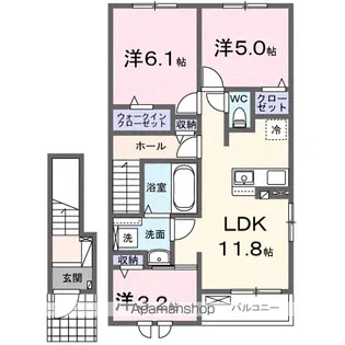 シンシア甲南?【205号室】の間取り
