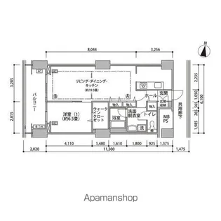 東雲キャナルコートCODAN16号棟【4階】の間取り
