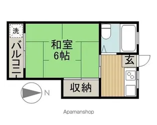 1Kの間取り画像