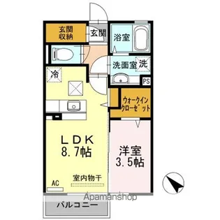 ディア・ラソ【1階】の間取り