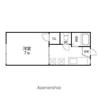 フォーブル山の寺B【101号室】の間取り