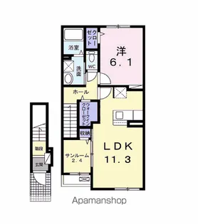 キャンビリーⅠ【2階】の間取り