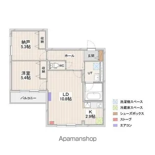 CRESCENDO(クレシェンド)苗穂駅前【5階】の間取り