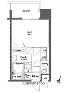 エンクレスト博多MATE【7階】の間取り