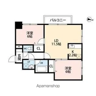 ノルテブリッサ24ロード【9階】の間取り