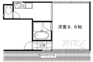 フレッシュハウスタテオカ【3F号室】の間取り