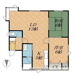 北海道帯広市西二十四条南3丁目【テラスハウス】の間取り