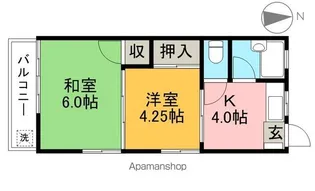 中越コーポ【3階】の間取り