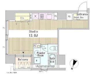 アーバンキューブ九段南【5階】の間取り